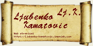Ljubenko Kamatović vizit kartica